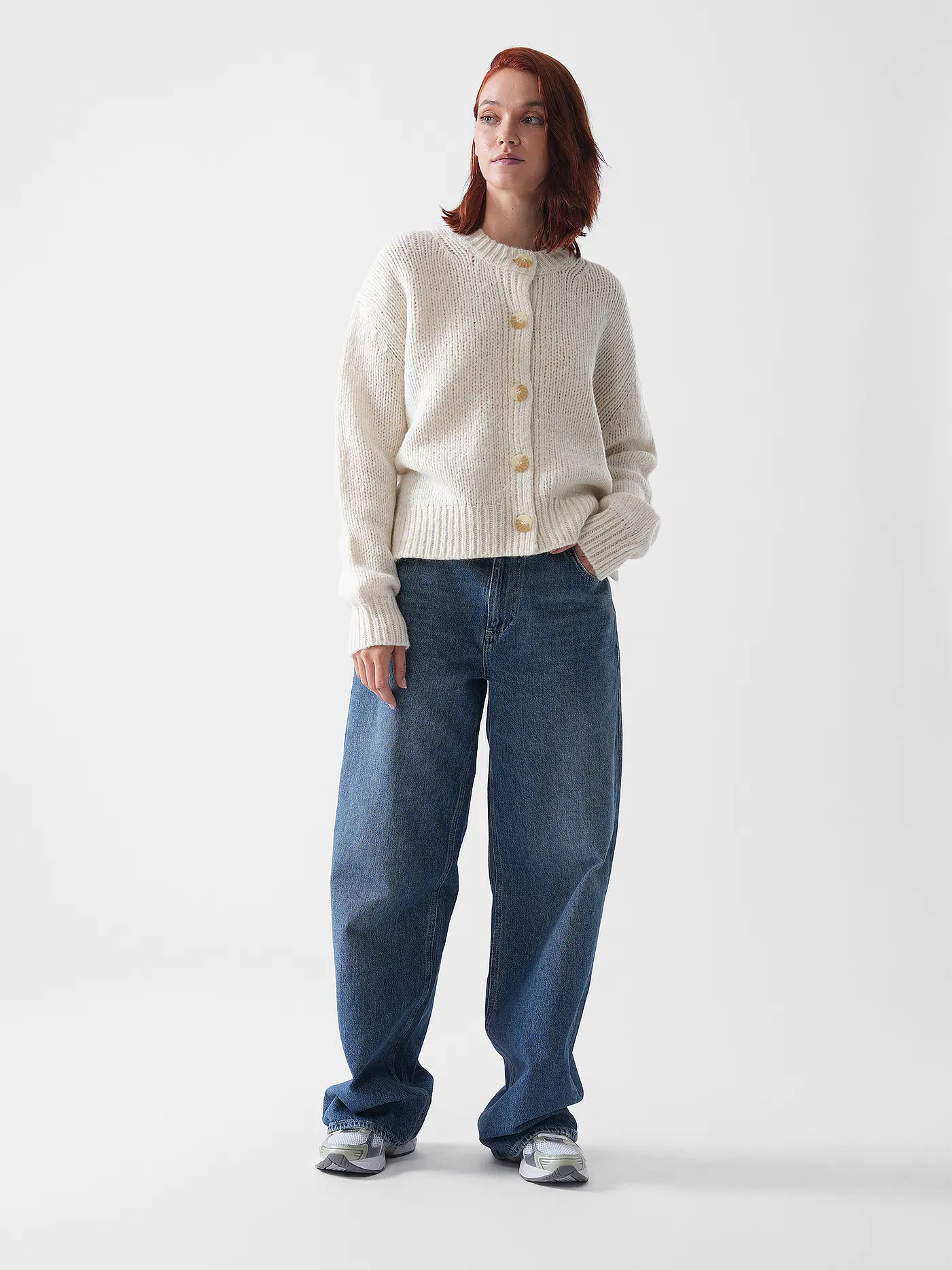 MARC O'POLO DENIM | Strickjacke | weiss